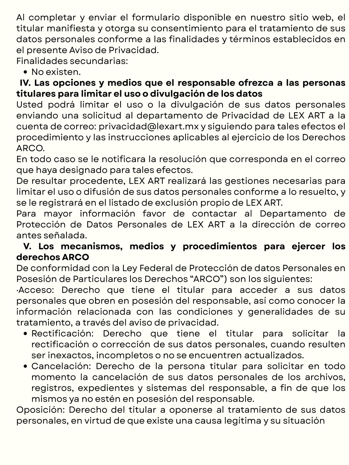 Aviso de privacidad 2
